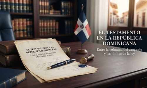 Documento de testamento sobre un escritorio en un despacho jurídico de República Dominicana.